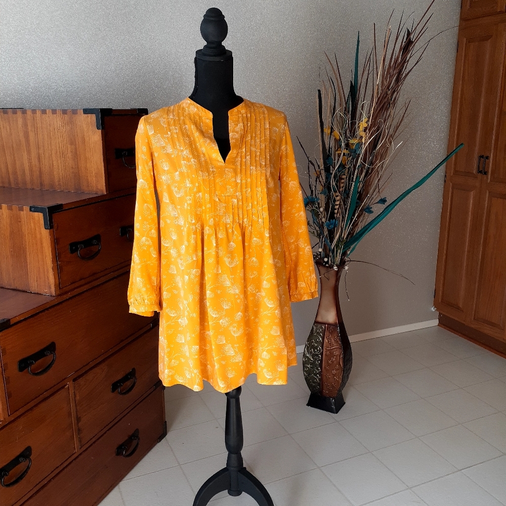 OLD NAVY Marigold Smocked Blouse Tunic Top